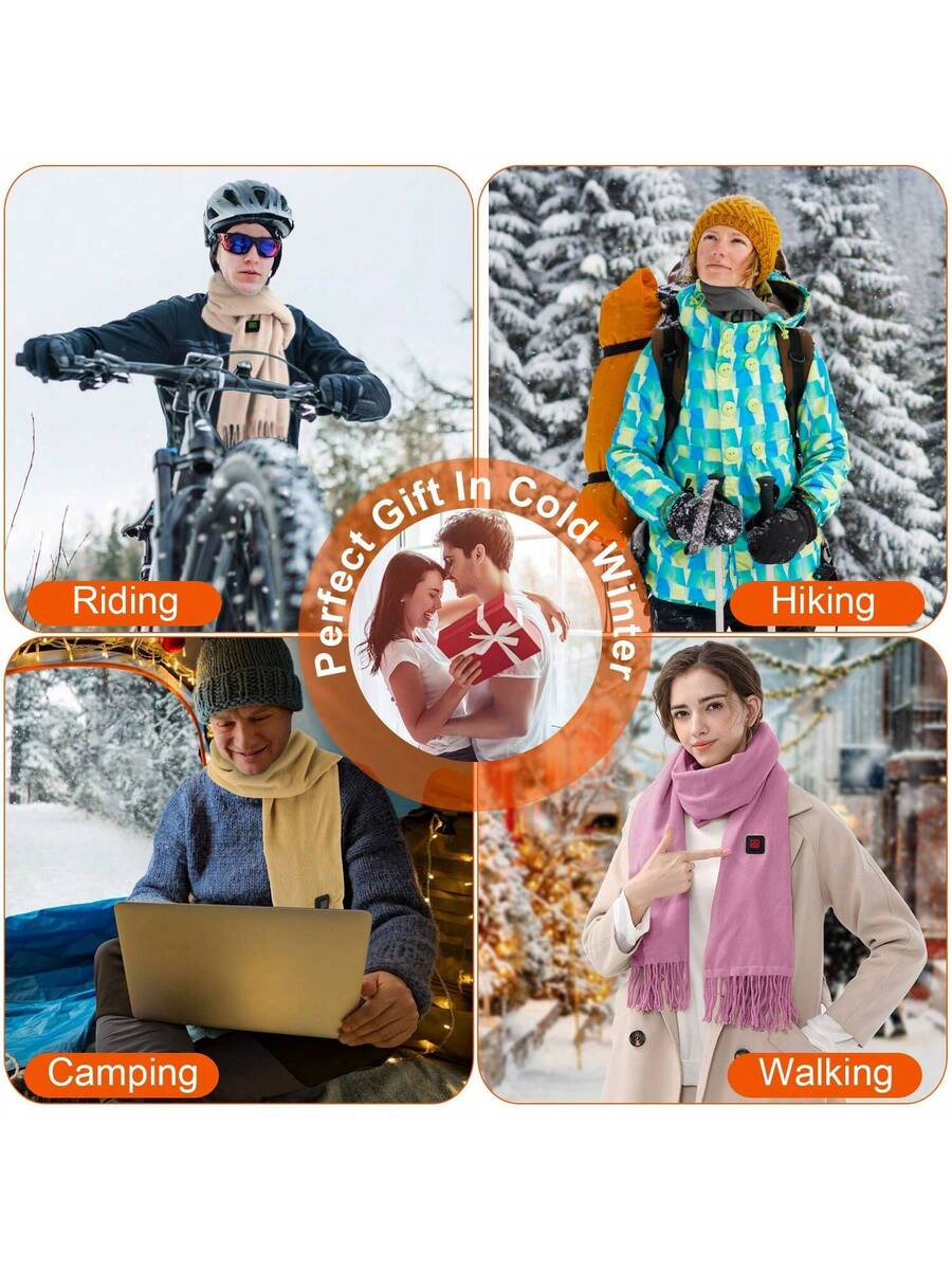 USB Heated Winter Scarf – 3 Heat Settings – image 4