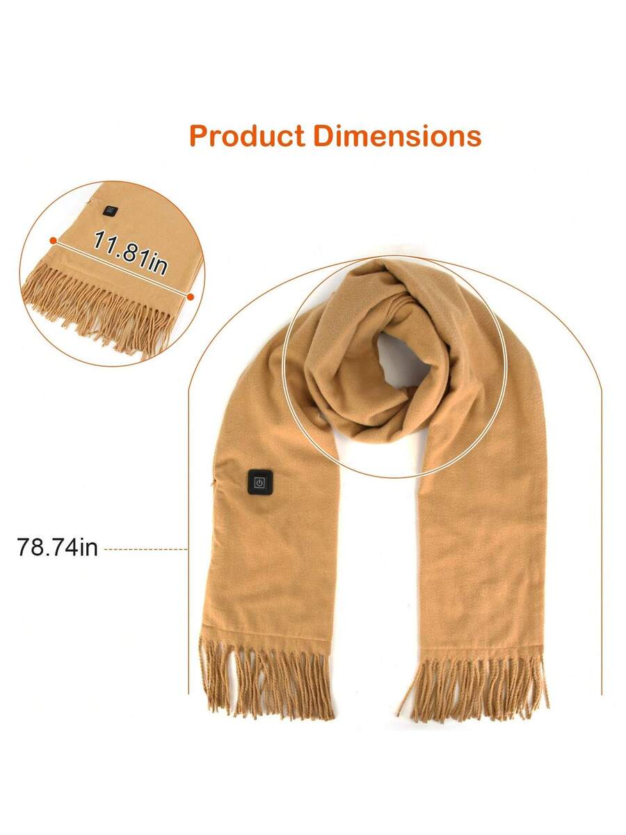 USB Heated Winter Scarf – 3 Heat Settings – image 5