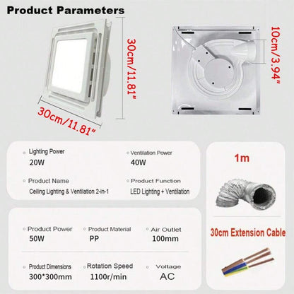 Bathroom Exhaust Fan with LED Light – 110 CFM – image 9