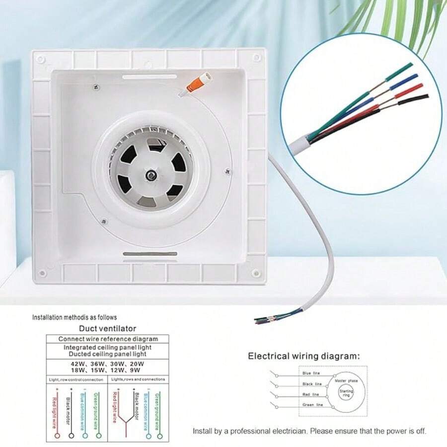 Bathroom Exhaust Fan with LED Light – 110 CFM – image 8