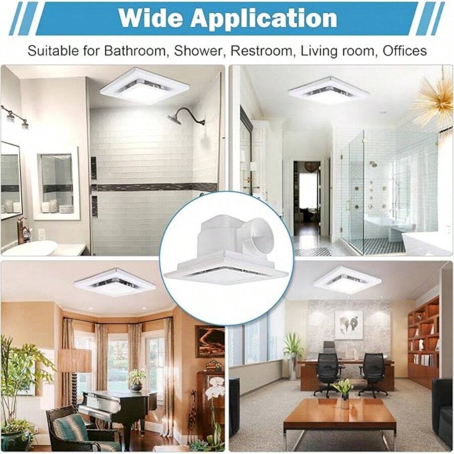 Bathroom Exhaust Fan with LED Light – 110 CFM – image 10
