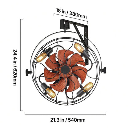 21-Inch Wall-Mounted Fan with Light – image 10