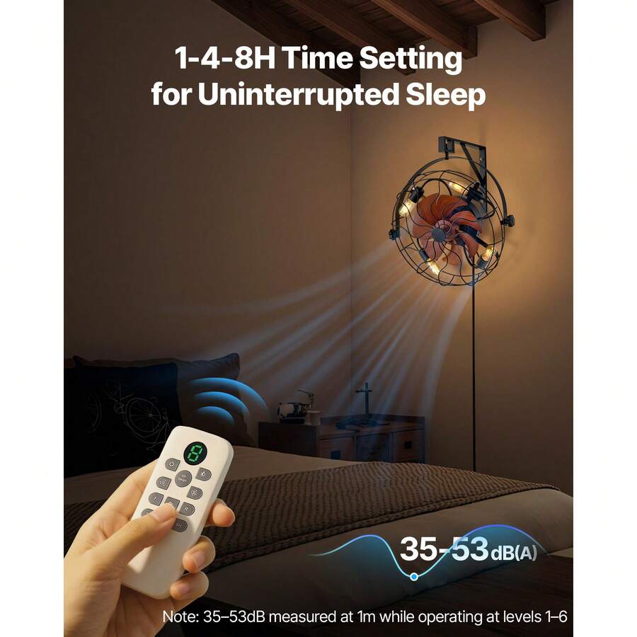 21-Inch Wall-Mounted Fan with Light – image 3