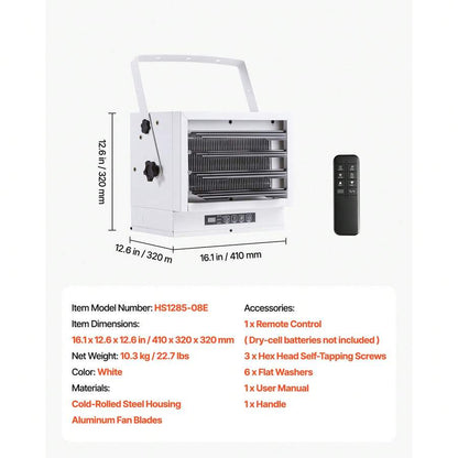 8500W Electric Garage Heater with Remote – image 7