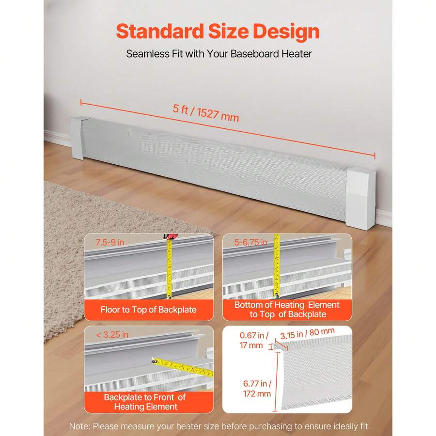 5-Foot Baseboard Heater Cover – image 2