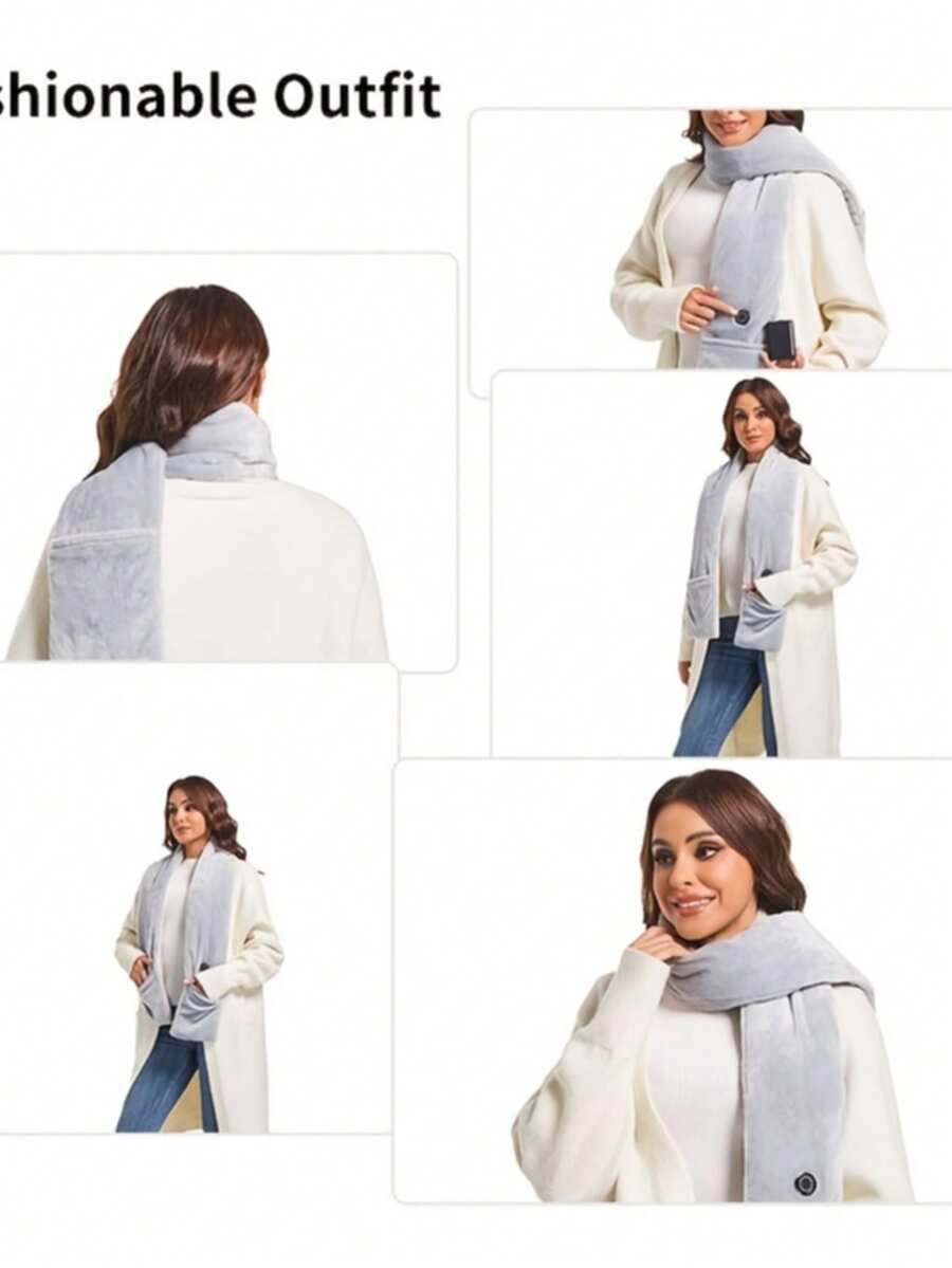 Rechargeable Heated Scarf with Battery – image 2
