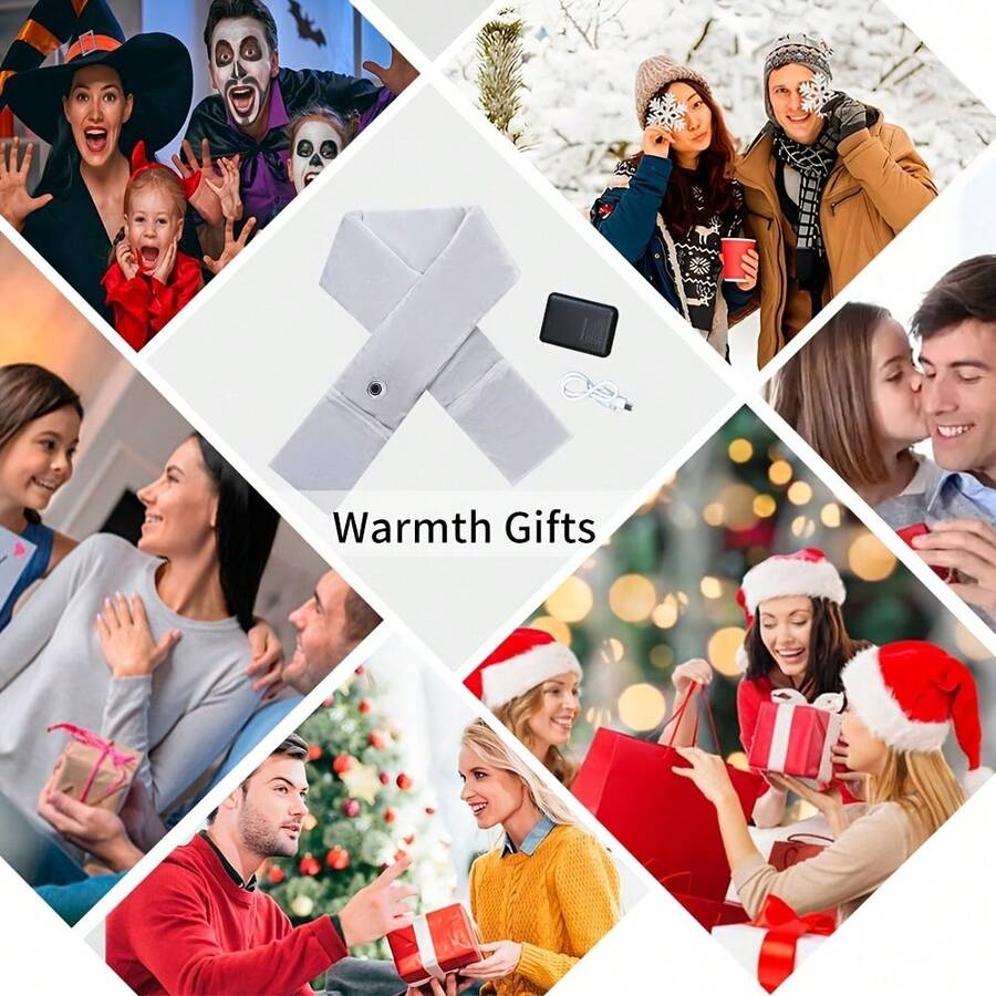 Rechargeable Heated Scarf with Battery – image 4