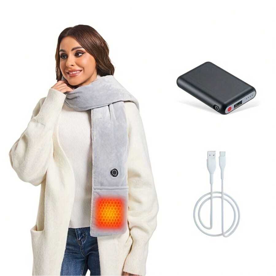Rechargeable Heated Scarf with Battery – image 5