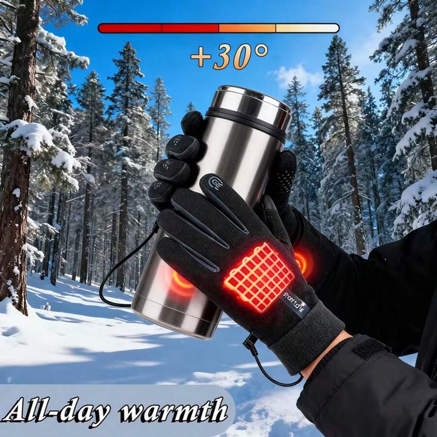 USB Heated Gloves – 3 Heat Settings – image 2