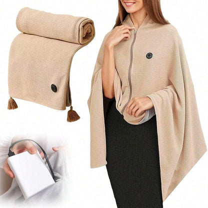 USB Heated Hooded Blanket Shawl – image 3