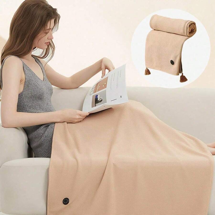 USB Heated Hooded Blanket Shawl – image 6