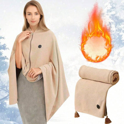 USB Heated Hooded Blanket Shawl – image 10