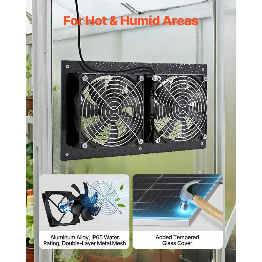 15W Solar Dual Fan Kit – image 5