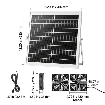 15W Solar Dual Fan Kit – image 10