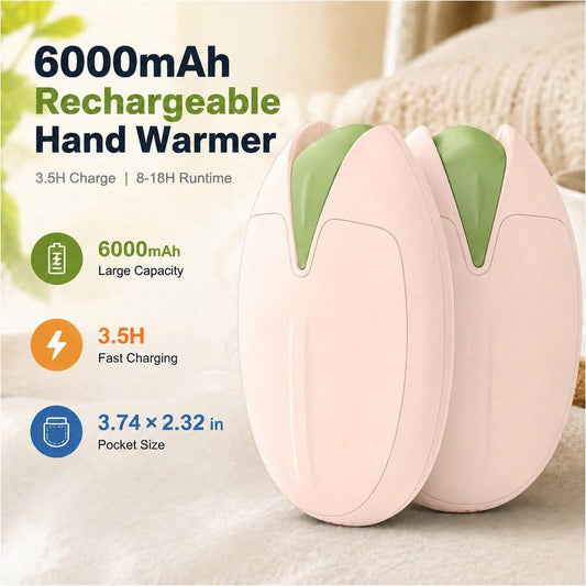 2-Pack Rechargeable Hand Warmers – 6000mAh
