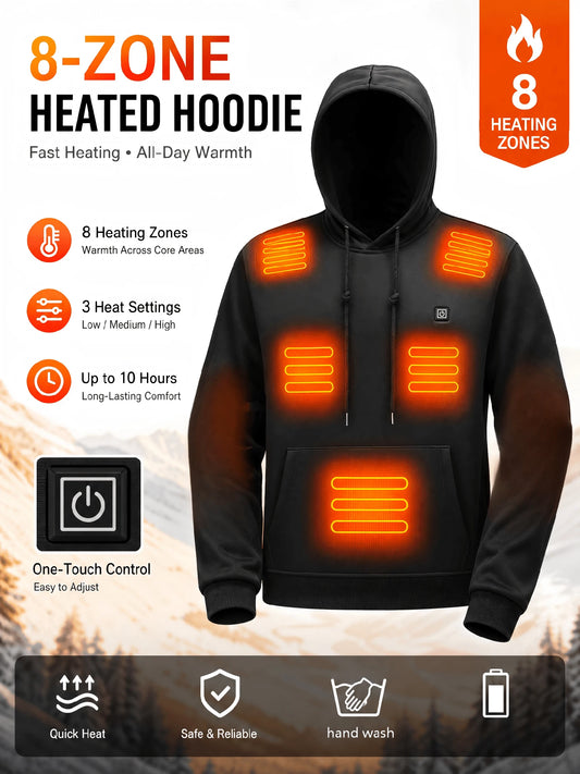 8-Zone USB Heated Hoodie