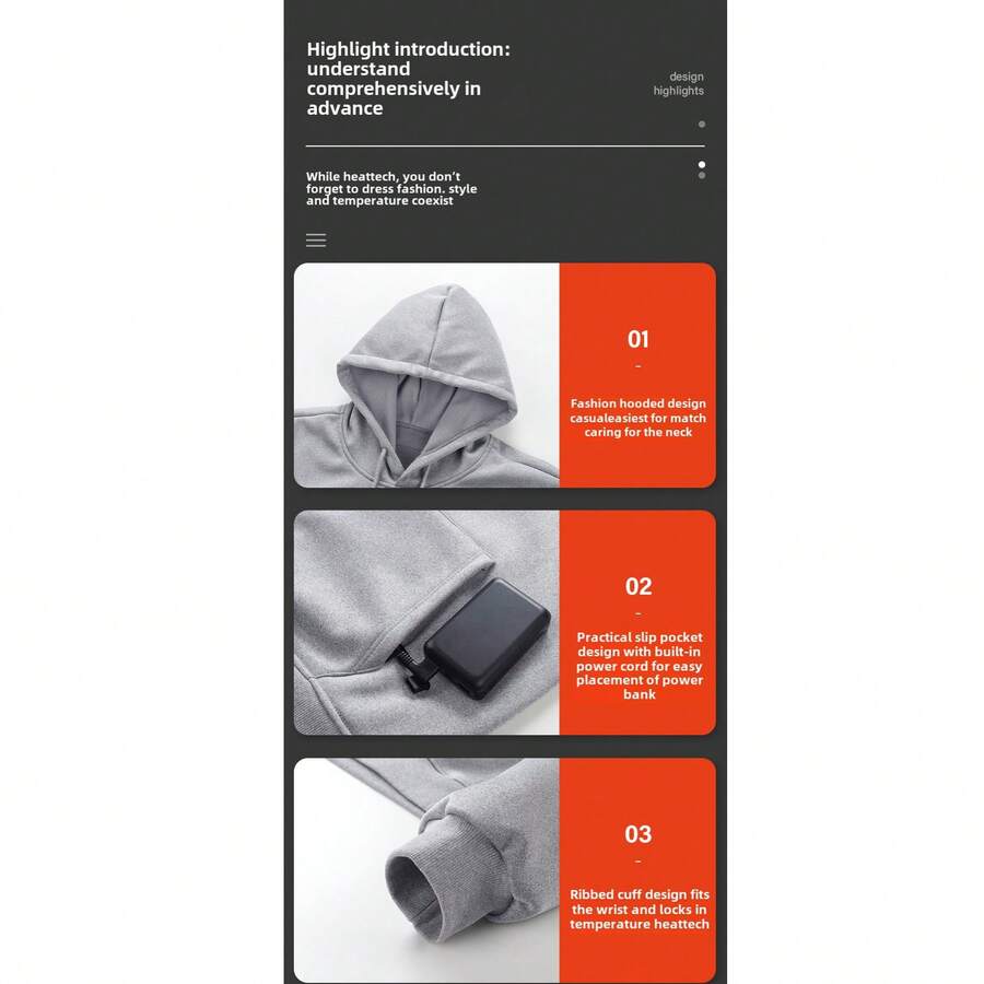 8-Zone USB Heated Hoodie – image 6